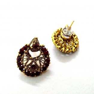 Golden Oxidized Earring Bali Jewelry Bollywoo Ethnic Imitation Drop Dangle EA147